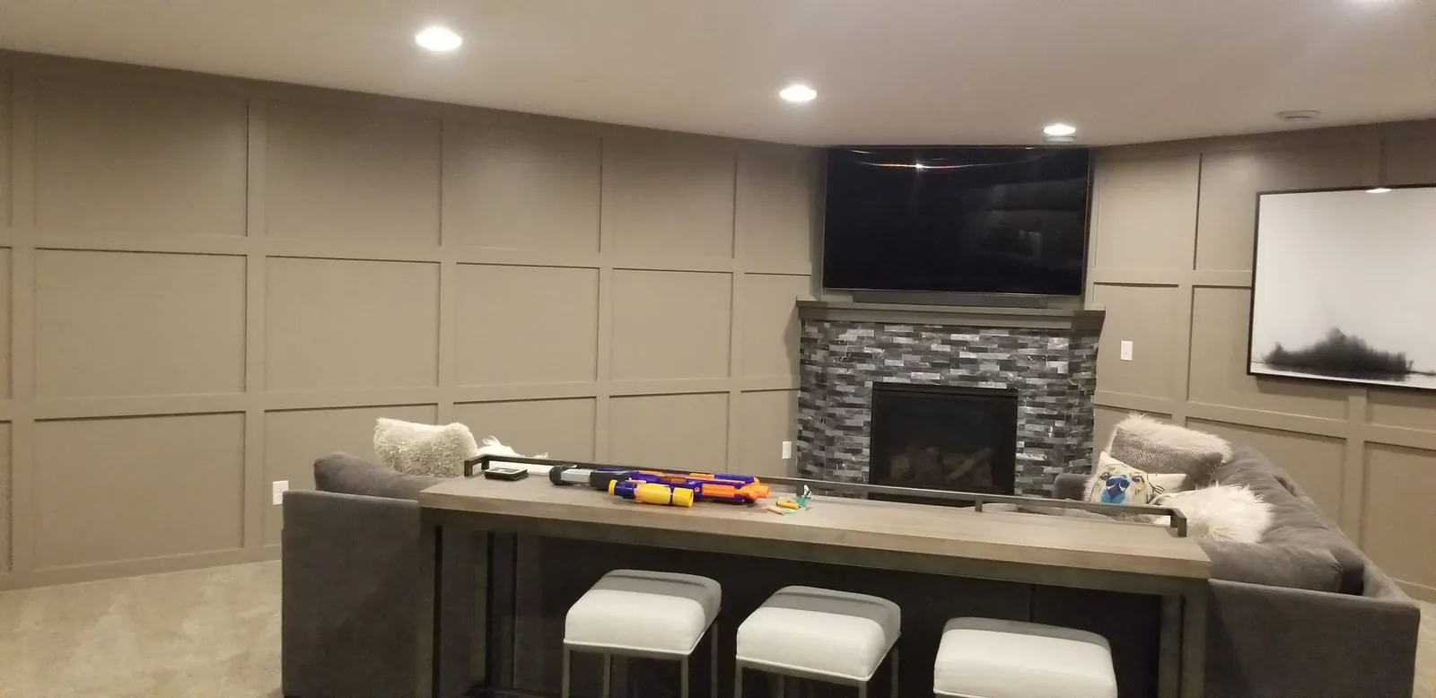 Basement finish after lakeville MN by BN Builders