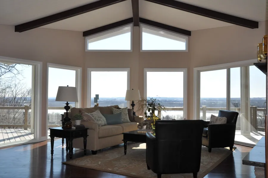 Vaulted living space created by a BN Builders home addition