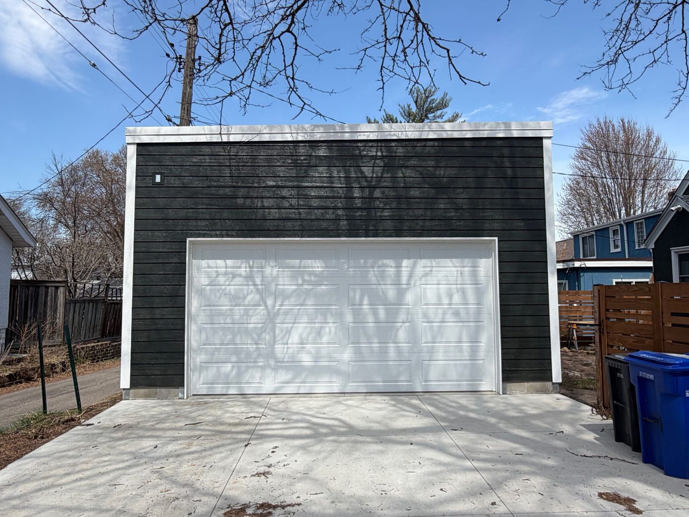 Detached garage with new concrete apron, Saint Paul MN by BN Builders