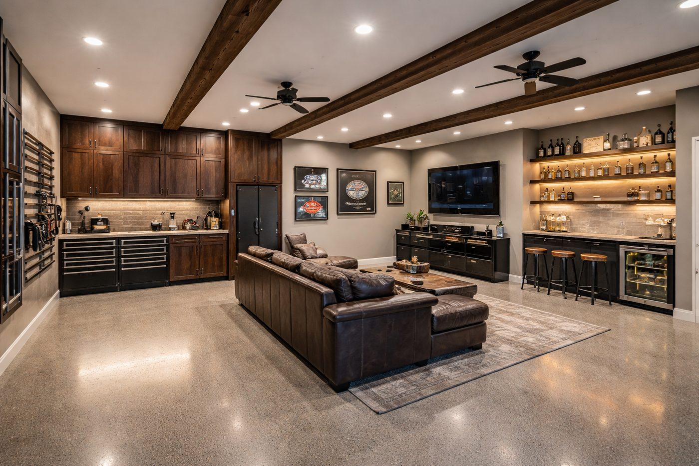 Finished bonus space above a garage by BN Builders