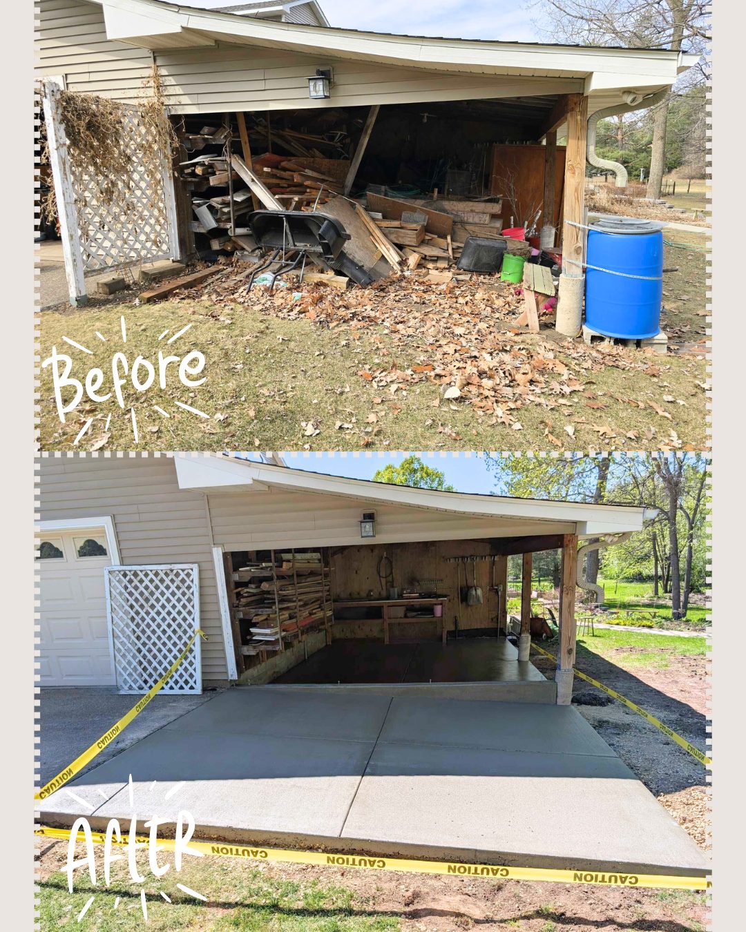 Carport converted to an enclosed garage, Eagan MN by BN Builders