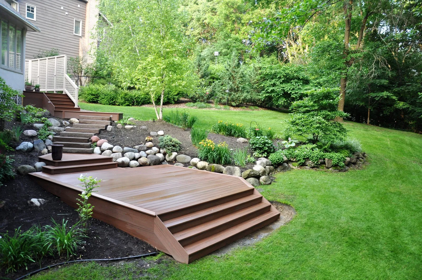 Timbertech mahogany after wayzata MN by BN Builders