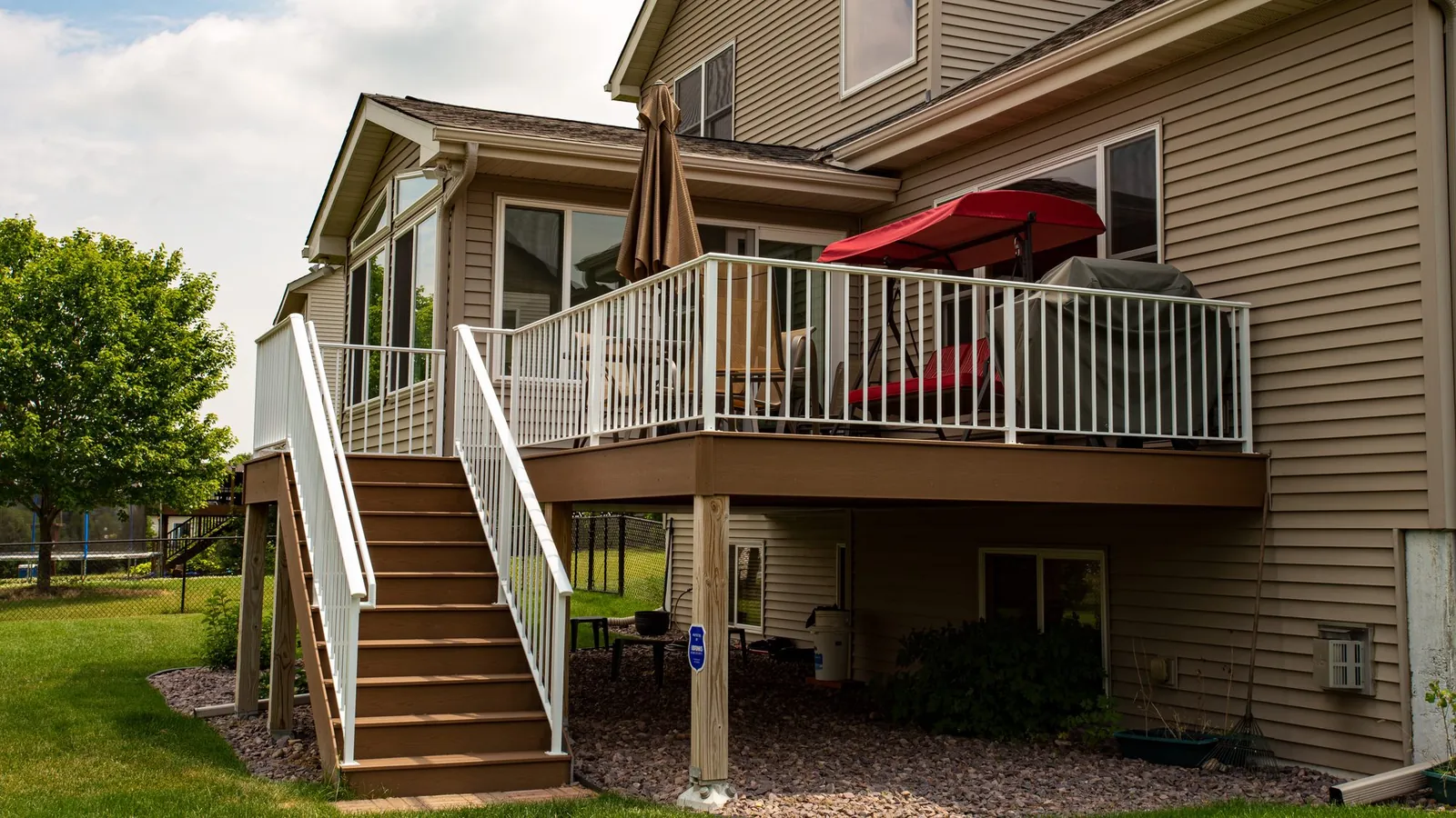 Trex deck porch after bloomington MN by BN Builders