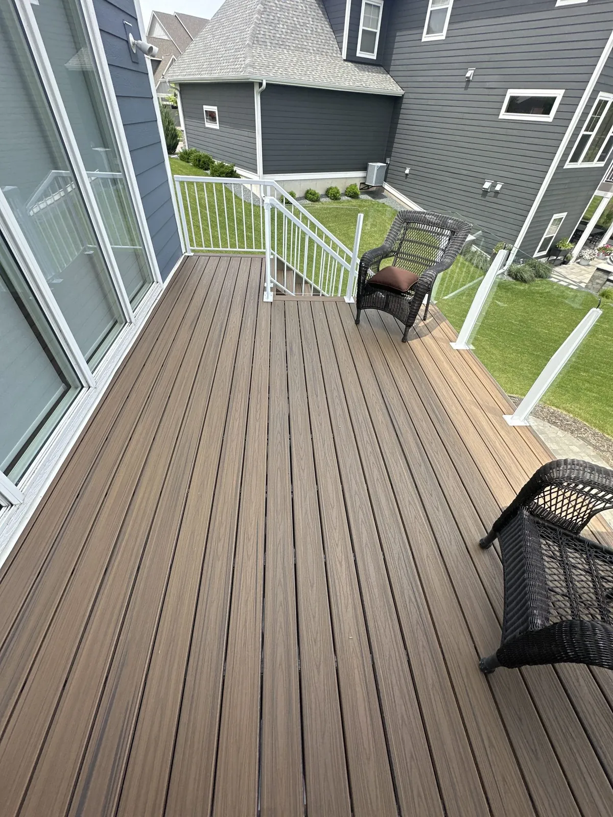 Trex transcends havana gold deck after lakeville MN by BN Builders